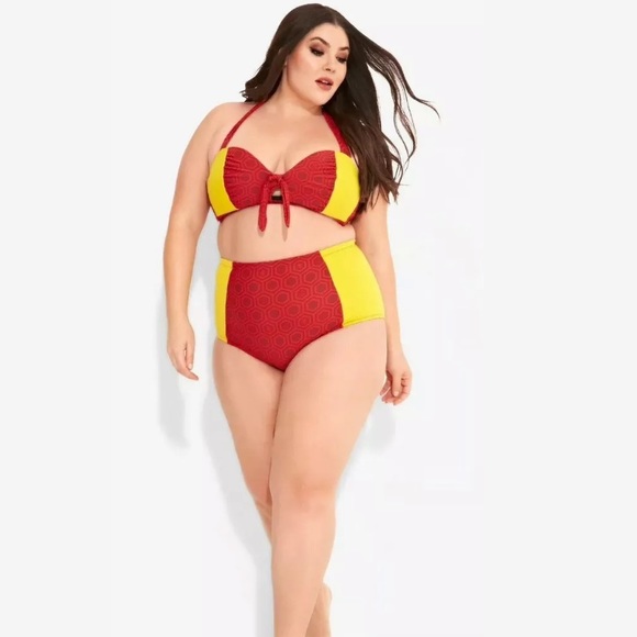 torrid captain marvel swimsuit